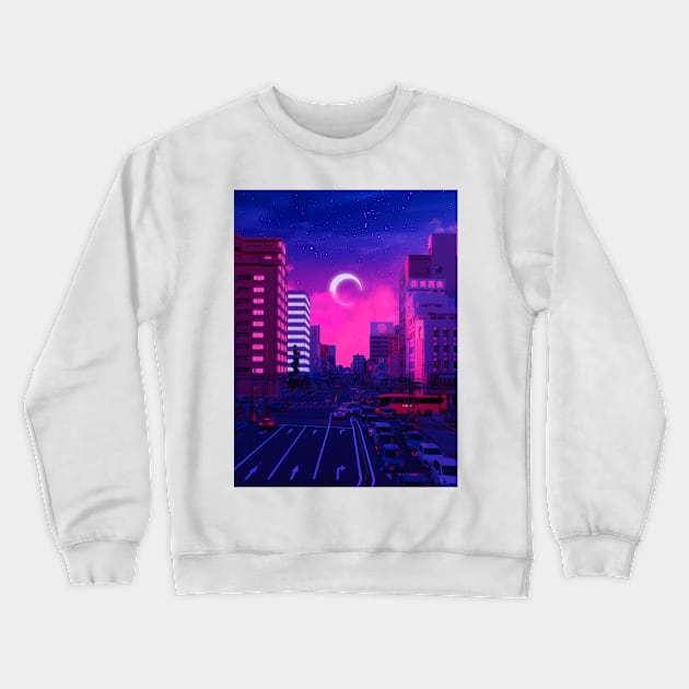 Neon City Crewneck Sweatshirt by funglazie